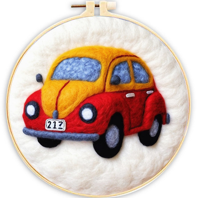 Kit Feutrage à l'aiguille - Voiture Orange