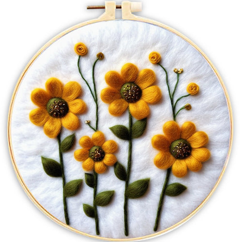 Kit Feutrage à l'aiguille - Tournesols en Floraison