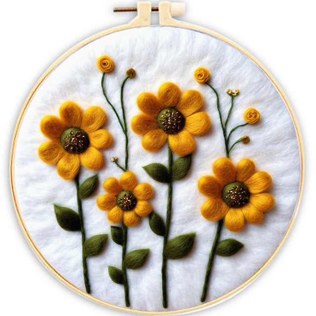 Kit Feutrage à l'aiguille - Tournesols en Floraison