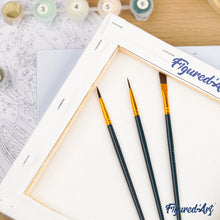 Charger l'image dans la galerie, Mini Peinture par Numéros 20x20cm avec cadre Perroquet fantaisie et fleurs