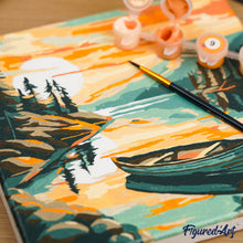 Charger l'image dans la galerie, Mini Peinture par Numéros 20x20cm avec cadre Van Gogh - Café