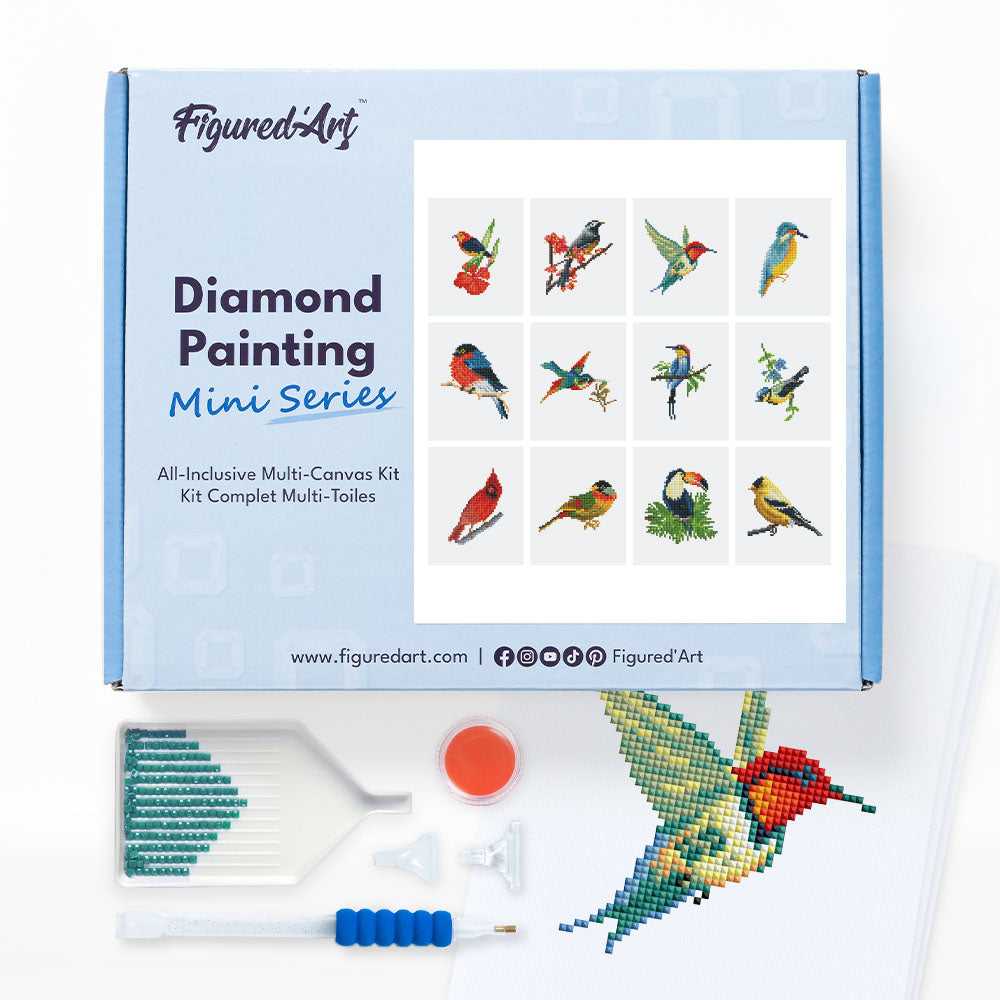 Mini Série Diamond Painting - Oiseaux