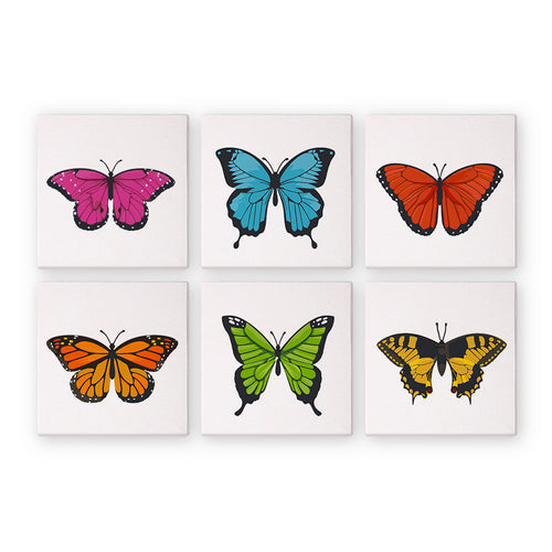 Mini Peinture par numéros 15x15cm (6 pièces) - Papillon Coloré