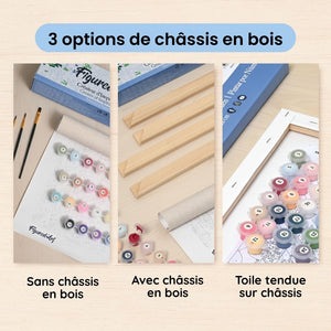 Peinture Acrylique Non Toxique Kit Peinture Par Numéros TISHIRON Pour Adultes - Toile, Pinceaux, Peintures, Motif 34 T02, Déco Maison Loisir Créatif Adulte Enfant