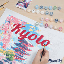 Charger l'image dans la galerie, peinture par numéros | Fleurs de cerisiers au Japon | Complexe, fleurs, paysages | FiguredArt