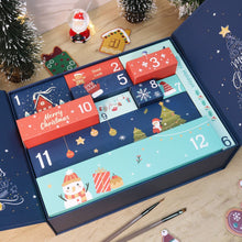 Charger l&#39;image dans la galerie, Peinture par numéros Calendrier de l&#39;Avent 2025 - Joyeux Noël (Bleu - 12 cases)