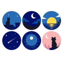 Charger l'image dans la galerie, Mini Série Peinture par Numéros - Disques Ø20cm (6 pièces) - Rêves au clair de lune Figured'Art