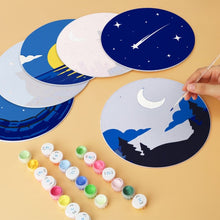 Charger l'image dans la galerie, Mini Série Peinture par Numéros - Disques Ø20cm (6 pièces) - Rêves au clair de lune