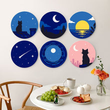 Charger l'image dans la galerie, Mini Série Peinture par Numéros - Disques Ø20cm (6 pièces) - Rêves au clair de lune