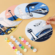 Charger l'image dans la galerie, Mini Série Peinture par Numéros - Disques Ø20cm (6 pièces) - Lieux à découvrir