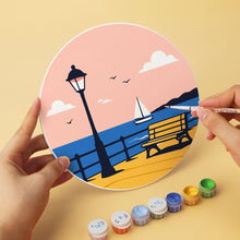 Charger l'image dans la galerie, Mini Série Peinture par Numéros - Disques Ø20cm (6 pièces) - Lieux à découvrir