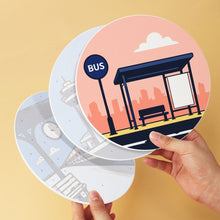 Charger l'image dans la galerie, Mini Série Peinture par Numéros - Disques Ø20cm (6 pièces) - Lieux à découvrir