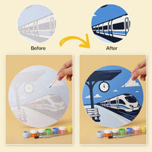 Charger l'image dans la galerie, Mini Série Peinture par Numéros - Disques Ø20cm (6 pièces) - Lieux à découvrir