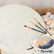 Charger l'image dans la galerie, Peinture par Numéro sur Disque en Bois - Oiseau des Magnolias