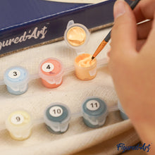 Charger l&#39;image dans la galerie, Peinture par Numéro sur Disque en Bois - Sainte Famille