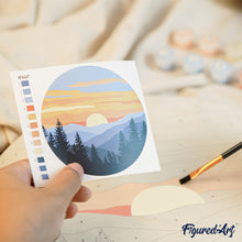 Charger l&#39;image dans la galerie, Peinture par Numéro sur Disque en Bois - Cloches de Noël