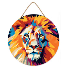 Charger l&#39;image dans la galerie, Peinture par Numéro sur Disque en bois - Lion