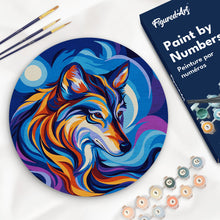 Charger l&#39;image dans la galerie, Peinture par Numéro sur Disque en bois - Loup