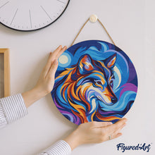 Charger l&#39;image dans la galerie, Peinture par Numéro sur Disque en bois - Loup