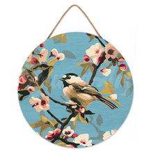 Charger l&#39;image dans la galerie, Peinture par Numéro sur Disque en bois - Oiseau sur une branche