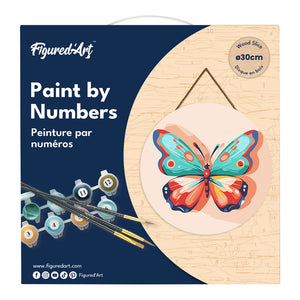 Peinture par Numéro sur Disque en bois - Papillon