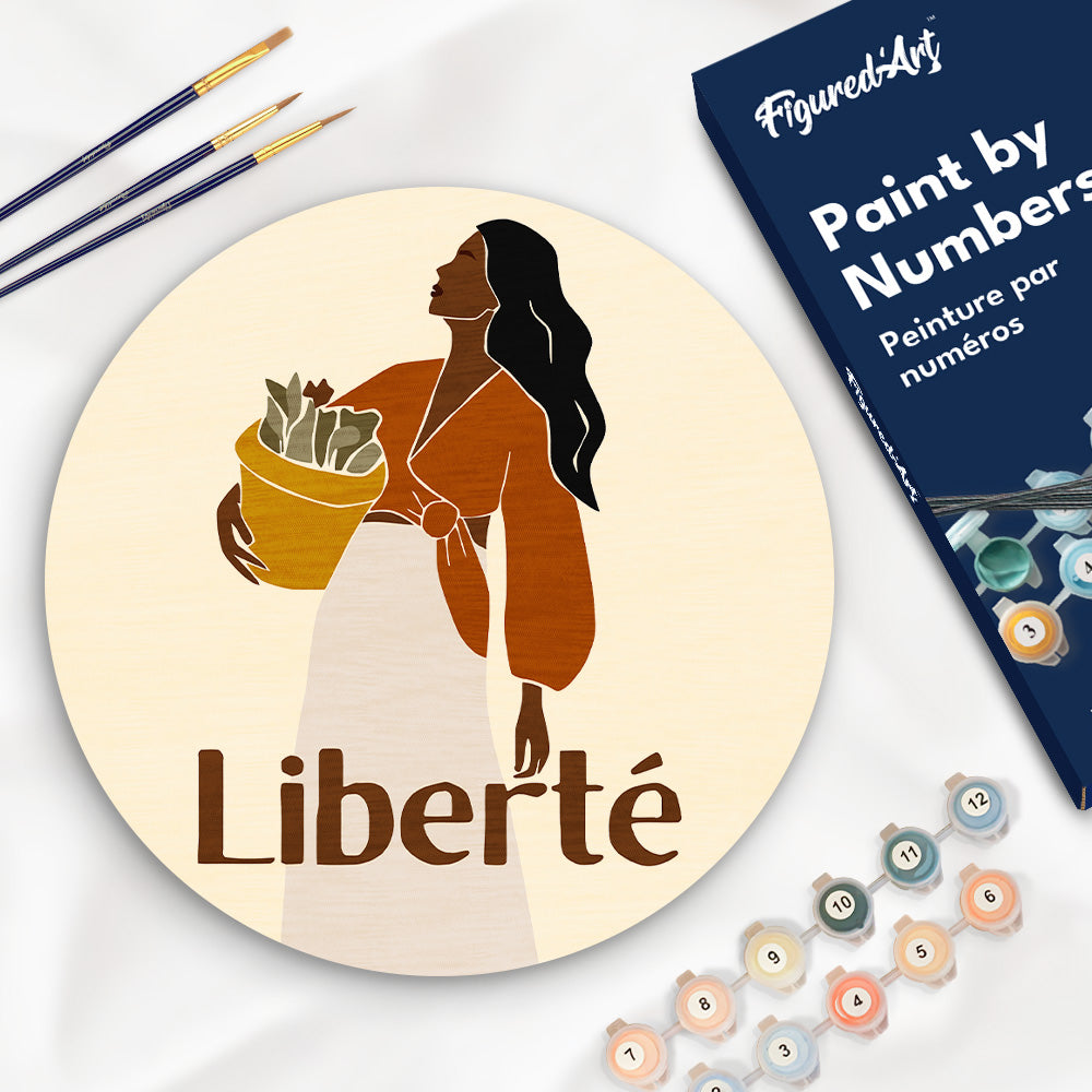 Peinture par Numéro sur Disque en bois - Liberté