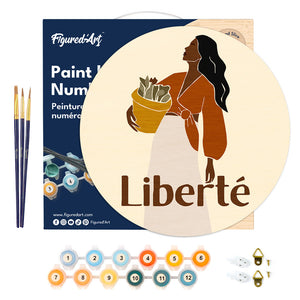 Peinture par Numéro sur Disque en bois - Liberté