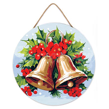 Charger l&#39;image dans la galerie, Peinture par Numéro sur Disque en Bois - Cloches de Noël