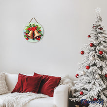 Charger l&#39;image dans la galerie, Peinture par Numéro sur Disque en Bois - Cloches de Noël