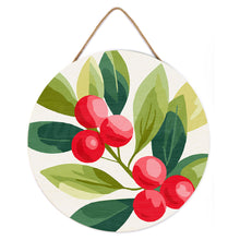 Charger l&#39;image dans la galerie, Peinture par Numéro sur Disque en Bois - Canneberges