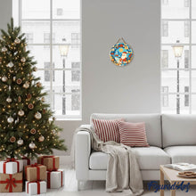 Charger l&#39;image dans la galerie, Peinture par Numéro sur Disque en Bois - Couronne et Père Noël