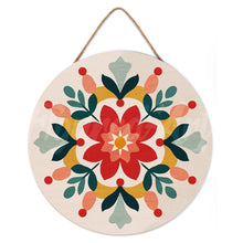 Charger l&#39;image dans la galerie, Peinture par Numéro sur Disque en Bois - Mandala Hivernal