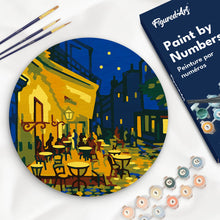 Charger l'image dans la galerie, Peinture par numéros Figured'Art Peinture par Numéro sur Disque en Bois - Van Gogh - Café
