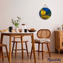 Charger l'image dans la galerie, Peinture par Numéro sur Disque en Bois - Van Gogh - Café