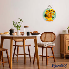 Charger l'image dans la galerie, Peinture par Numéro sur Disque en Bois - Van Gogh - Tournesols