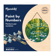 Charger l'image dans la galerie, Peinture par Numéro sur Disque en Bois - Nymphéas et le pont japonais - Monet