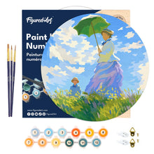 Charger l'image dans la galerie, Peinture par Numéro sur Disque en Bois - La Promenade - Monet
