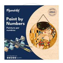 Charger l'image dans la galerie, Peinture par Numéro sur Disque en Bois - Le baiser - Klimt