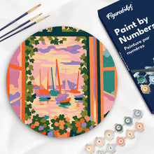 Charger l'image dans la galerie, Peinture par numéros Figured'Art Peinture par Numéro sur Disque en Bois - La Fenêtre ouverte - Matisse