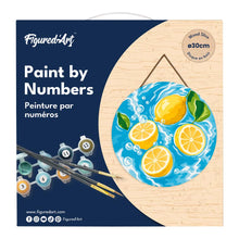 Charger l'image dans la galerie, Peinture par Numéro sur Disque en Bois - Brise de Citrus