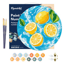 Charger l'image dans la galerie, Peinture par Numéro sur Disque en Bois - Brise de Citrus