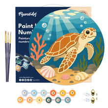 Charger l'image dans la galerie, Peinture par Numéro sur Disque en Bois - Tortue
