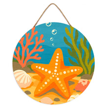 Charger l'image dans la galerie, Peinture par Numéro sur Disque en Bois - Étoile de mer