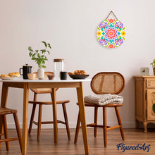 Charger l'image dans la galerie, Peinture par Numéro sur Disque en Bois - Mandala papillon