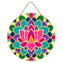 Charger l'image dans la galerie, Peinture par Numéro sur Disque en Bois - Mandala lotus