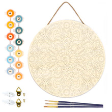 Charger l'image dans la galerie, Peinture par Numéro sur Disque en Bois - Mandala coquillage