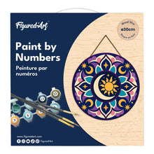 Charger l'image dans la galerie, Peinture par Numéro sur Disque en Bois - Mandala céleste