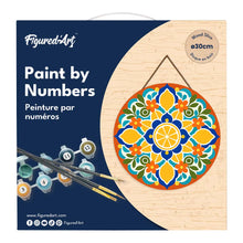 Charger l'image dans la galerie, Peinture par Numéro sur Disque en Bois - Mandala agrumes