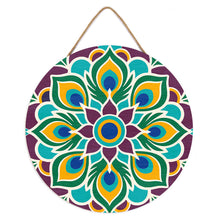 Charger l'image dans la galerie, Peinture par Numéro sur Disque en Bois - Mandala paon