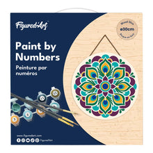 Charger l'image dans la galerie, Peinture par Numéro sur Disque en Bois - Mandala paon